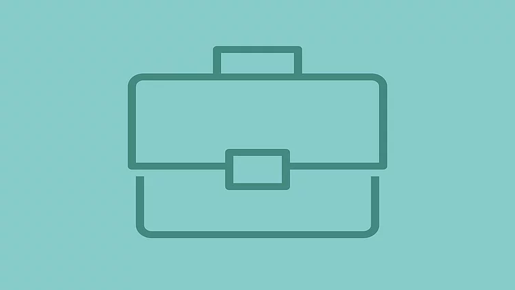 The FES icon shows a turquoise briefcase on a mint-green background